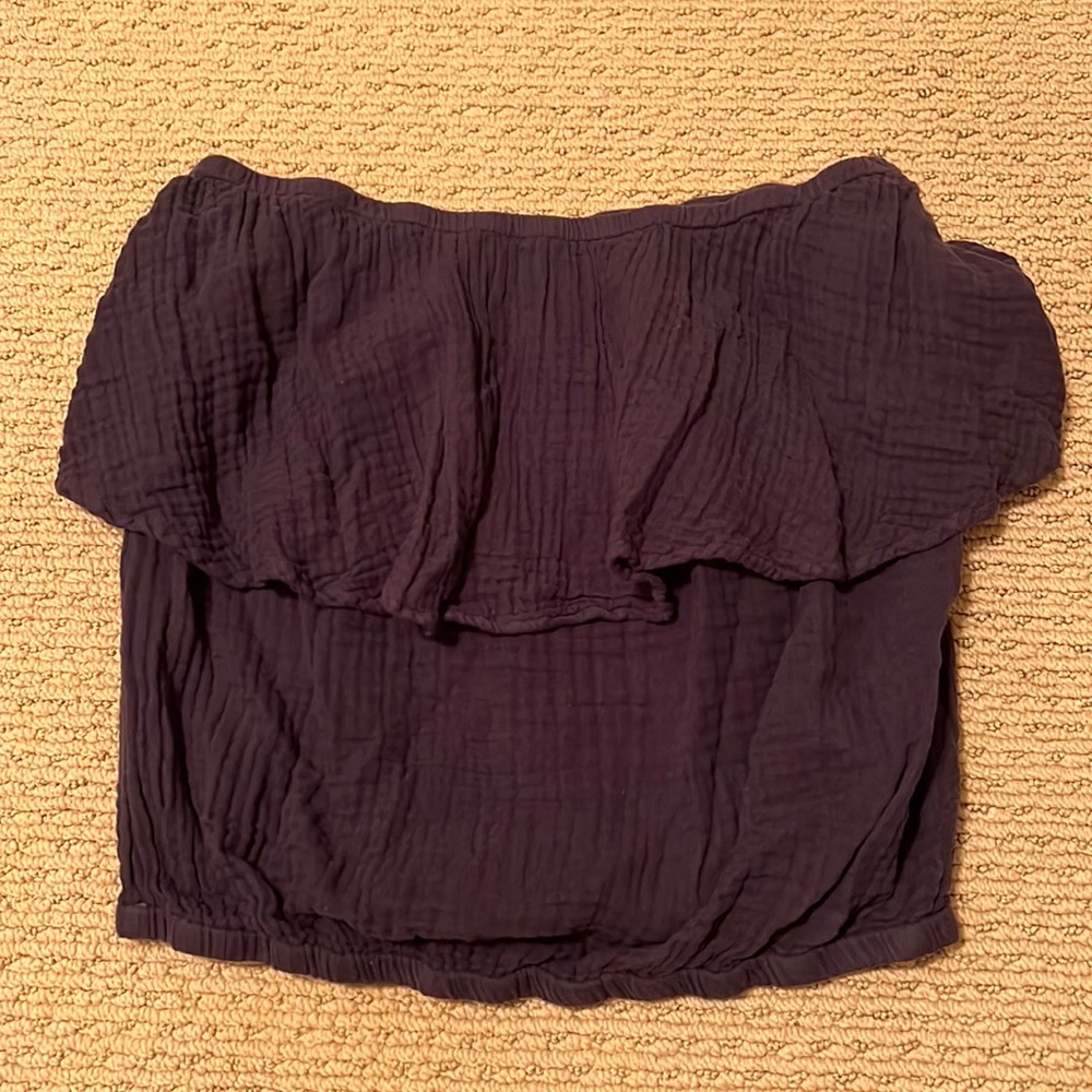 Michael stars blue strapless top (size medium)